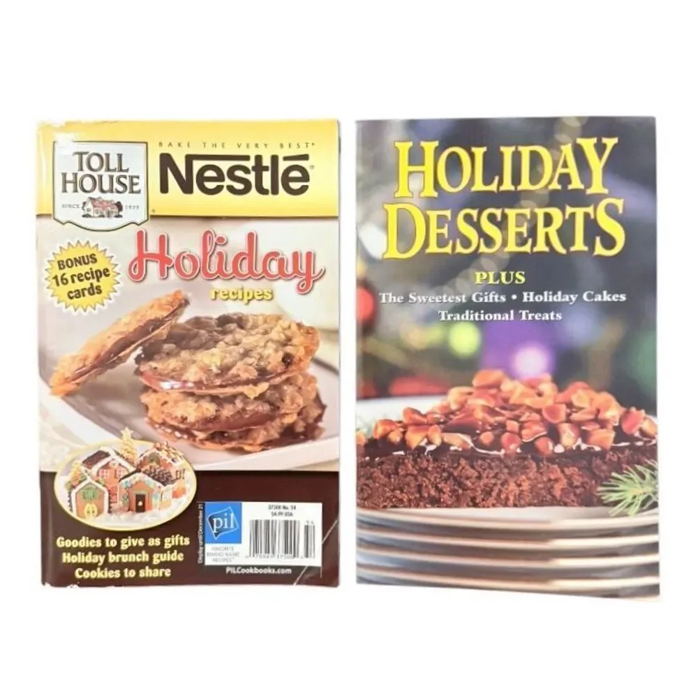 Holiday Cookbooks Vintage Set of 7 Collectible Lot